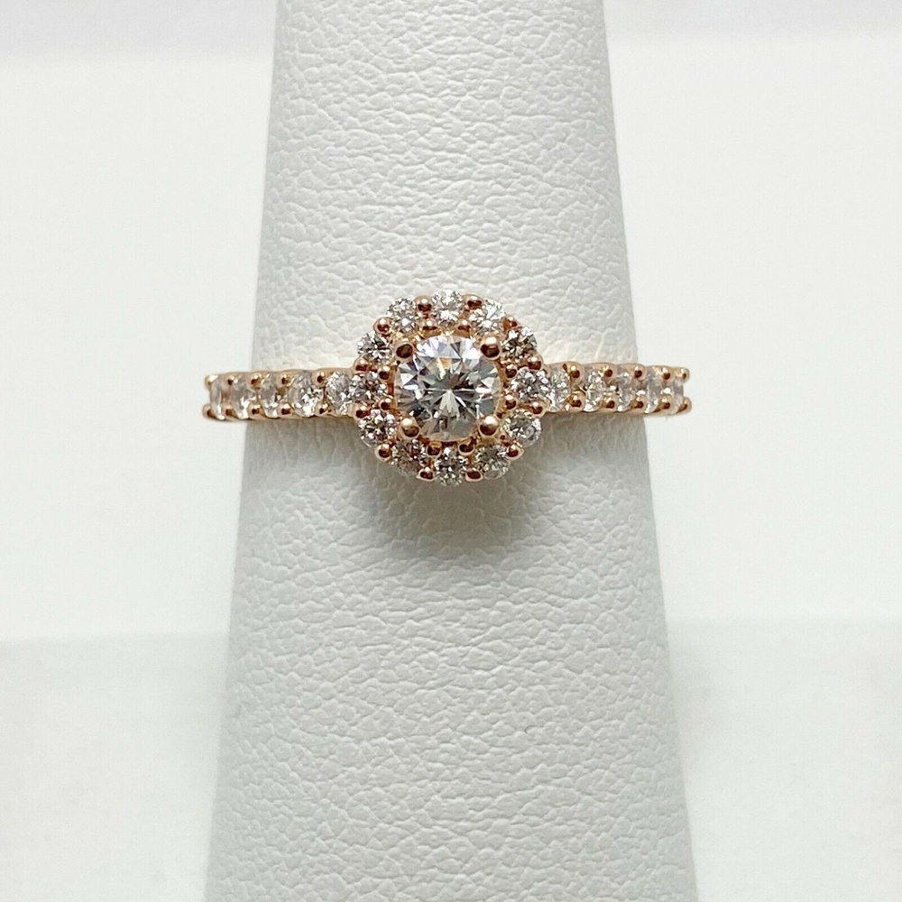 New! $2970 Noam Carver Dia.14k RG Engagement Ring